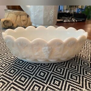 Westmoreland Oval Milk Glass Candy Dish